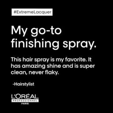 L'Oreal Professionnel Extreme Lacquer - Strong Hold Hairspray For All Hair Types, Anti-Frizz and Shine