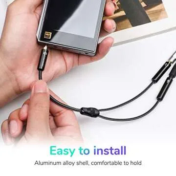 SYNCWIRE Headphone Mic Splitter 3.5mm Nylon Braided Adapter