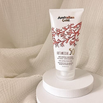 Australian Gold Botanical SPF 50 Mineral Sunscreen Lotion, 5 Ounce