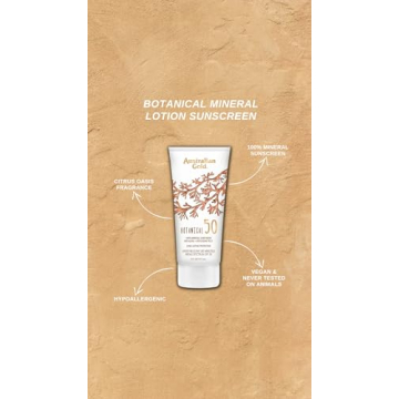 Australian Gold Botanical SPF 50 Mineral Sunscreen Lotion, 5 Ounce