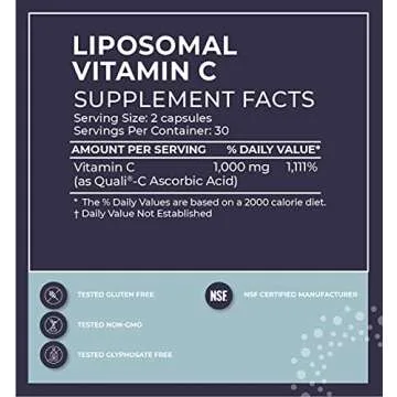 BodyBio Liposomal Vitamin C 60 Capsules | Powerful Immune Support | Maximum Absorption for Cell Support | Super Antioxidant | Pure Ascorbic Acid | Ultimate Vitamin C