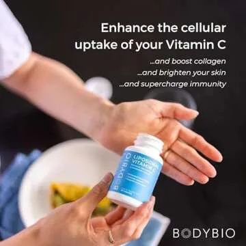 BodyBio Liposomal Vitamin C 60 Capsules | Powerful Immune Support | Maximum Absorption for Cell Support | Super Antioxidant | Pure Ascorbic Acid | Ultimate Vitamin C