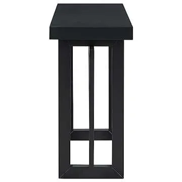 Contemporary Console Table with Industrial Concrete Top