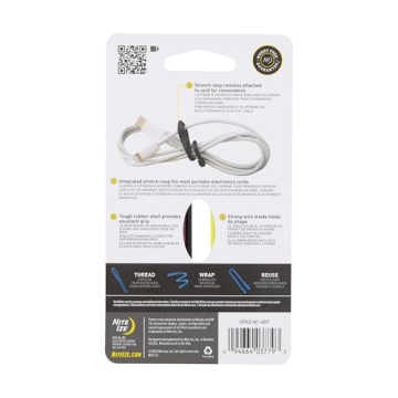 Nite Ize Gear Tie 3-Inch Reusable Cord Organizer, Assorted Colors