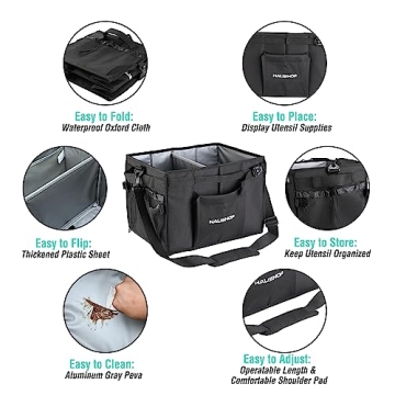 HAUSHOF Large Grill and Picnic Caddy for BBQ