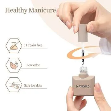 MAYCHAO Gel Top and Base Coat Set for Long Lasting Nails