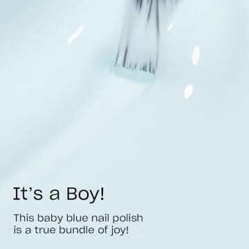 OPI Nail Lacquer It’s a Boy! | Opaque Soft Blue Crème Chip Resistant Nail Polish | Vegan, Fast Drying, Streak Free