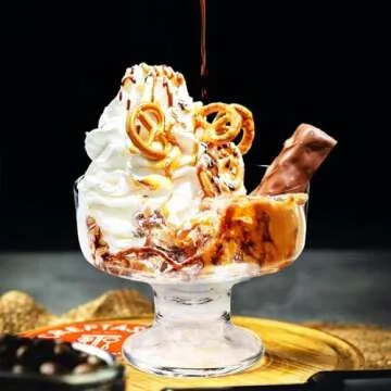 binsakao Glass Ice Cream Bowl Set of 6 - Stylish and Versatile