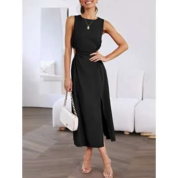 ANRABESS Women's Modern/Fitted, Black, X-Large