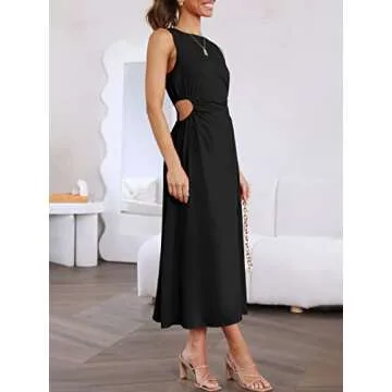 ANRABESS Women's Modern/Fitted, Black, X-Large