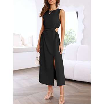 ANRABESS Women's Modern/Fitted, Black, X-Large