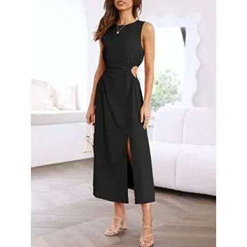 ANRABESS Women's Modern/Fitted, Black, X-Large