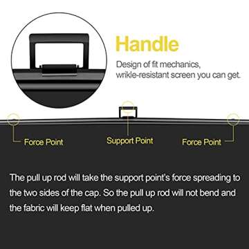 EMART Collapsible Chromakey Panel, 2-in-1 Black White Screen Backdrop, Portable Photography Background with Auto-Locking Frame for Photo Studio Video Live Streaming Photoshoot Zoom Gaming