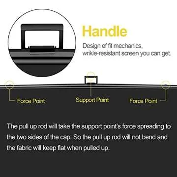 EMART Collapsible Chromakey Panel, 2-in-1 Black White Screen Backdrop, Portable Photography Background with Auto-Locking Frame for Photo Studio Video Live Streaming Photoshoot Zoom Gaming