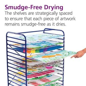 Colorations Premium Mobile Art Drying Rack for Easy Use