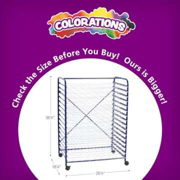 Colorations Premium Mobile Art Drying Rack for Easy Use
