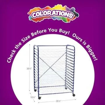 Colorations Premium Mobile Art Drying Rack for Easy Use