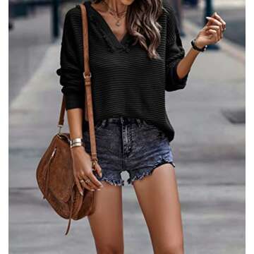 Shop PRETTYGARDEN V Neck Knitted Sweater for Women