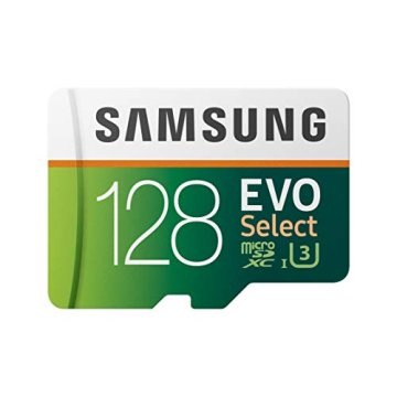 SAMSUNG: EVO Select 128GB MicroSDXC UHS-I U3 Memory Card - Fast & Durable with Adapter