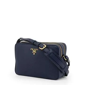 Prada Navy Blue Vitello Phenix Leather Crossbody Bag