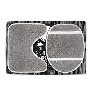 Plush Non-Slip Bath Mat Rug Set for Halloween Decor