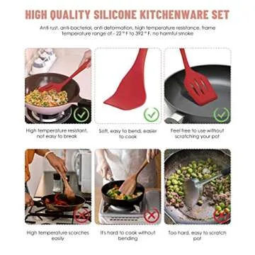 Pranski Kitchen Utensils Set - 12 Pieces Stylish Cooking Set