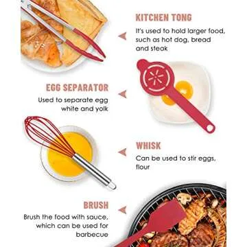 Pranski Kitchen Utensils Set - 12 Pieces Stylish Cooking Set