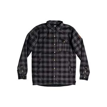 Quiksilver Mens Wildcard Flannel - Reversible Water-Resistant Padded Overshirt for Men