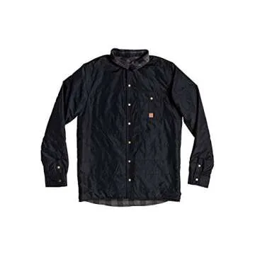 Quiksilver Mens Wildcard Flannel - Reversible Water-Resistant Padded Overshirt for Men