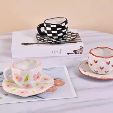 Handmade Koythin Ceramic Coffee Mug - Unique Pink Cup