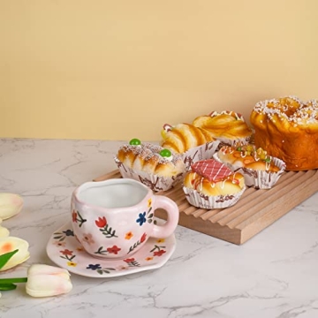 Handmade Koythin Ceramic Coffee Mug - Unique Pink Cup