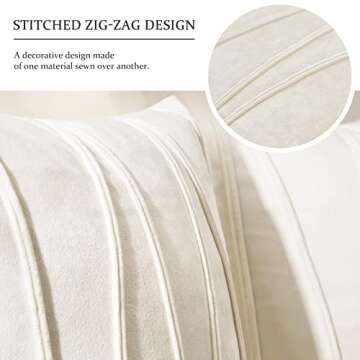 Top Finel Cream White Decorative Throw Pillow Covers 18 X 18,Soft Couch Living Room Sofa Velvet Cush...