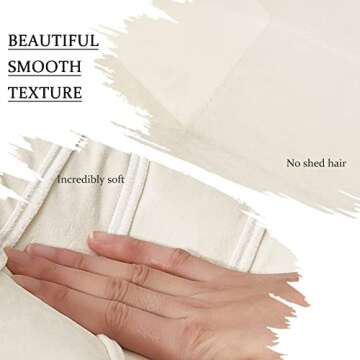 Top Finel Cream White Decorative Throw Pillow Covers 18 X 18,Soft Couch Living Room Sofa Velvet Cushion Case Pack of 2,Christmas Home Decor for Bedroom