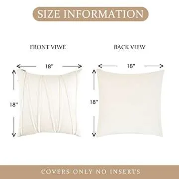 Top Finel Cream White Decorative Throw Pillow Covers 18 X 18,Soft Couch Living Room Sofa Velvet Cushion Case Pack of 2,Christmas Home Decor for Bedroom