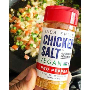JADA Spices Chicken Salt Spice and Seasoning - Original, Red Pepper - Vegan, Keto & Paleo Friendly - Perfect for Cooking, BBQ, Grilling, Rubs, Popcorn and more - Preservative & Additive Free