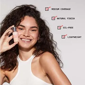 Ruby Kisses Liquid Foundation Medium Coverage, Lightweight, Natural Finish, Face Makeup for All Skin Type, Korean Makeup (Fair Porcelain)