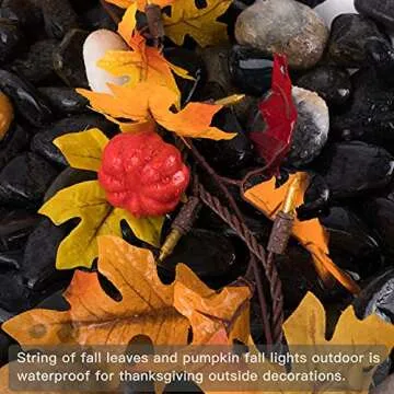 Maple Leaf String Lights for Thanksgiving and Fall Decor