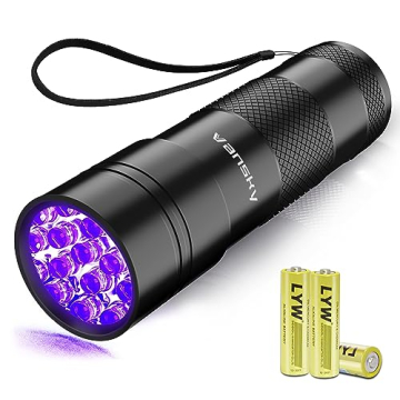 Vansky Black Light UV Flashlight Blacklight 12 LED Urine Detector for Dog/Cat/Pet Urine & Dry Stains...