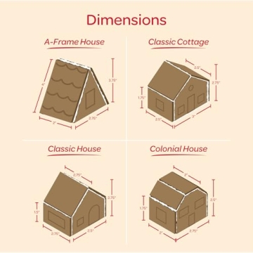 Gingerbread House Kit Set of 8 for Holiday Fun