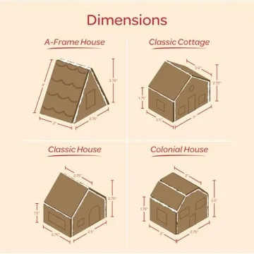 Gingerbread House Kit Set of 8 for Holiday Fun