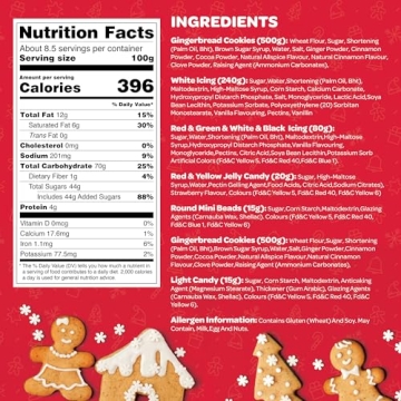 Gingerbread House Kit Set of 8 for Holiday Fun