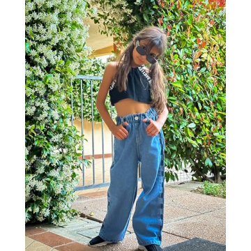 Stylish Rolanko Girls Baggy Jeans for Ultimate Comfort