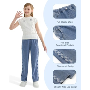Stylish Rolanko Girls Baggy Jeans for Ultimate Comfort