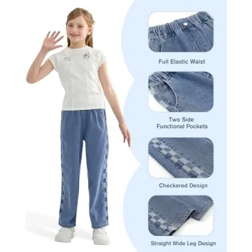 Stylish Rolanko Girls Baggy Jeans for Ultimate Comfort