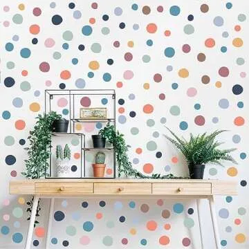 BITOSEE 300 Polka Dots Wall Stickers for Creative Decor