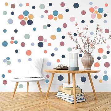 BITOSEE 300 Polka Dots Wall Stickers for Creative Decor