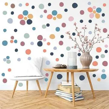 BITOSEE 300 Polka Dots Wall Stickers for Creative Decor