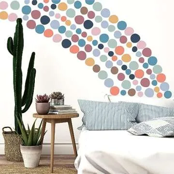 BITOSEE 300 Polka Dots Wall Stickers for Creative Decor