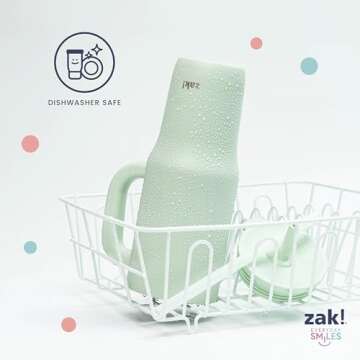 Zak Designs Sutton Travel Tumbler for On the Go, 40oz Stainless Steel with Vacuum Insulation, Silicone Straw, and Carry Handle for Cold Drinks (So Sweet Pink)