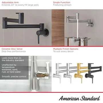 American Standard 4803900.002 Studio S Wall-Mount Pot Filler Chrome